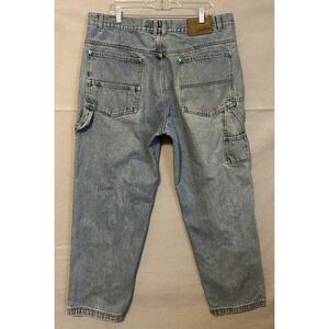 Godbody Grunge Jeans Mens Baggy Size 38x30 Y2k Utility Carpenter Baggies